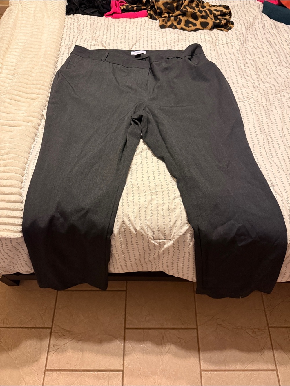 Liz Claiborne Charcoal Boot Cut Dress Pants